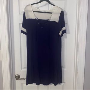 Navy and white dress!